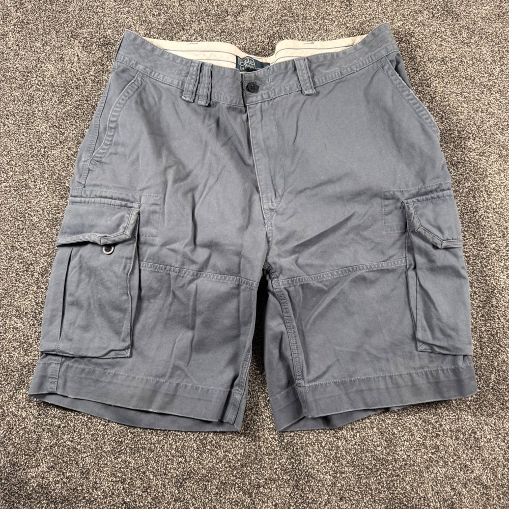 Polo Ralph‎ Lauren Cargo Shorts 40T Grey Blue Paratrooper Multi Pocket Relaxed